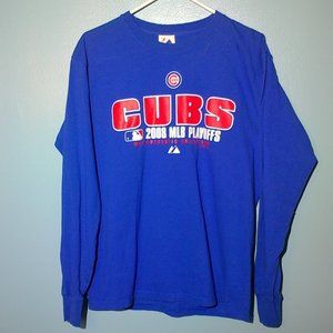 Cubs 2008 MLB Playoffs M crew neck long sleeve